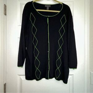 Finity Button Front Long Sleeve Sweater